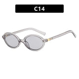 Daiiibabyyy  Oval Small Frame Retro Female Korean Plain Glasses Anti-blue Light Eyeglasses Eye Protection Ladies Optical Spectacle Eyeglass
