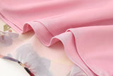 Daiiibabyyy  Ruffles V neck Floral Print Chiffon Full Sleeve Dress Woman Ball Tassel Lacing up Bow Waist Mini Summer Dresses Femme Robe
