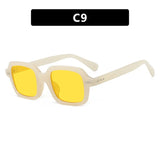 Daiiibabyyy  Fashion Small Round Sunglasses Women Retro Clear Ocean Lens Shades Eyewear Men Rivets Punk Sun Glasses UV400 Eyeglasses