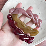DAIIIBABYYY  -  Korean Simple Banana Clip High Ponytail Claw Clip Ponytail Holder Women Girls Barrettes Headwear Hair Accessories Braiding Tools