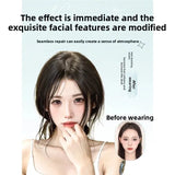 Daiiibabyyy  Natural Looking Women's Hair Extension Piece for Adding Volume And Covering Gray Hair High Hairline Fake Bangs And Realistic Hai
