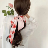 DAIIIBABYYY  -  New Design Women Long Scarf Faux Silk Printing Hair Hand Girls Fashion Handkerchief Shawl Wraps Female Ribbon Scarves Neck Tie