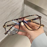 DAIIIBABYYY  -  2024 Fashion Anti-blue Light Glasses Men Women Transparent Computer Glasses Large Frame Retro Eyeglass Square Eyeglasse