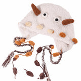 Daiiibabyyy  Creative Cartoon Animal Horn Knitted Hat Windproof Pullover Hats Thickened Ear Protection Beanies Hat For Woman Girls