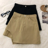 Daiiibabyyy  irregular High-waisted skirt women summer 2025 fashion slimming A-line skirt female y2k black  tennis shorts faldas mujer