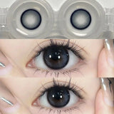 Myopia Blue Color Contact Lenses Black Pupil 6months 1pair Cosmetic Lenses