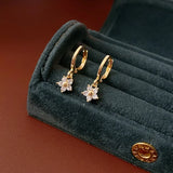 Daiiibabyyy  Flower Star Ear Buckle Fashion Commuter Versatile Ins Hoop Earrings Luxury Luxury Designer Jewelry