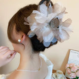 DAIIIBABYYY  -  Sweety Bohemia Hair Claw For Women Rhinestones Butterfly Flower Tassel Shark Gripper Summer Fairy Gauze Flower Hair Clip Hairpin