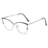 Daiiibabyyy  New Anti Blue Light Glasses for Men and Women, Versatile Glasses with Metal Frames, Fashionable and Ultra Light Flat Lenses