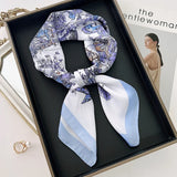 DAIIIBABYYY  -  New Silk Square Scarf Women Luxury Floral Print Kerchief Soft Satin Hairband Hands Bag Ribbon Foulard Hijab Neckerchief Headband