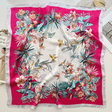 DAIIIBABYYY  -  New Silk Square Scarf Women Luxury Floral Print Kerchief Soft Satin Hairband Hands Bag Ribbon Foulard Hijab Neckerchief Headband