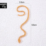 Daiiibabyyy Vintage Dark Snake Shape Clip Earrings for Women Gothic Twine Animal Personality No Earhole Ear Loop Accessories Fashion Jewelry