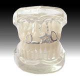 Daiiibabyyy  Hip-Hop Personality Hollowed-Out Three-Piece Dental Accessory Set, Suitable For Both Men And Women, Festival Party Gift