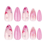 Daiiibabyyy  Manicure Long Almond False Nails French Detachable Press on Nails Nail Tips DIY