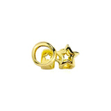 Daiiibabyyy  Hip-Hop Braces, Gold-Plated, Two Hollowed-Out Rose-Shaped Braces, Five-Pointed Star Braces, Halloween ornaments
