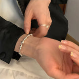 Daiiibabyyy 925 Sterling Silver Bead Korean INS Bracelet For Women Versatile Fashion Temperament Jewelry Gift Dropshipping