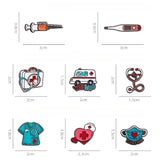 Daiiibabyyy  Cartoon Cute Brooches for Nurses Doctors Metal Cute Heart Funny Decorative Pin Hospital Theme Brooches Fashion Jewelry