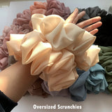 Daiiibabyyy  Big Size Chiffon Scrunchies For Muslim Women Custom Elastic Volumizing Oversized Neat stitching Malaysian Bunch Hair Tie