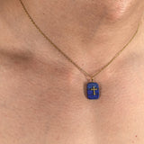 Daiiibabyyy  Natural Stone Inlaid With Gold Charm Pendants Summer coolness Necklace Stainless Steel Clavicle Chain Cool Fashion  Jewelry Gift