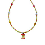 DAIIIBABYYY  -  Summer Acrylic Apple Necklace Stylish Trendy Women's Fashion Jewelry Accessory