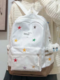 Daiiibabyyy  Star Embroidery Schoolmochila Lightweighte Casual Bag Student Backpack Cute Ins Sac Femme Large Capacity Bags for Woman