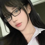 DAIIIBABYYY  -  Game Bayonetta Cosplay Glasses Black Eyeglass Frame Retro Protection Eye Flat Mirror Eyewear Unisex Fashion Accessories Prop