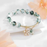 DAIIIBABYYY  -  New Fashion Y2K Sweet Cherry Blossom Bracelet For Women Exquisite Elegant Flower Crystal Beaded Bracelet Girl Party Jewelry Gift