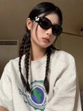 Daiiibabyyy  New Retro Camellia Oval Sunglasses for Women UV400 Protection Sun Glasses Outdoor Elegant Vintage Eyewear Gafas De Sol Mujer