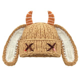 Daiiibabyyy  Trendy Versatile Knitted Beanies Thickened Warm Pullover Hat Y2K Ear Protection Little Devil Hat Autumn Winter Season