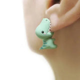 Daiiibabyyy Asymmetric Cute Little Mouse Cheese Earrings Ms New Tide Sweet Temperament Earring Personality Drip Oil Jewellery