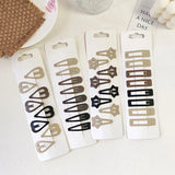 DAIIIBABYYY  -  8PC Khaki simple BB Hair Side Clips for Women Girls School Hairpin Accessory Headwear Ornament