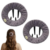 Daiiibabyyy  2pcs Flat Hair Clips for Women, Creaseless Non Slip Strong Hold Round Claw Clips, Hair Accessories for Thick & Thin Hair