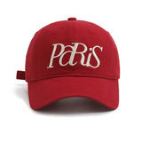 Daiiibabyyy  Red Baseball Cap Etter Embroidery New Women's Spring Baseball Cap Enlarged Deepened Cap Sweet Cool Style Korean Version Cute Hat
