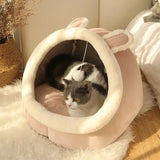 DAIIIBABYYY  -  Cat Bed House Kennel Nest Round Pets Sleeping Cave Kitten Beds Pet Basket Cozy Kitten Lounger Cushion Cat House Tent Dog House