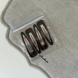 Daiiibabyyy  Korean retro jelly color triangular BB clip simple fashionable bangs side clip versatile hairpin set