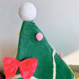 DAIIIBABYYY  -  Christmas Cats Nest Detachable Mat Semi Closed Cat Hole Tent Winter Warm Dog Nest Christmas Tree Shape Pets House Washable