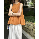 DAIIIBABYYY  -  Summer New Top Design Feels Small, Loose, Slim, and Fairy Sleeveless Doll Shirt
