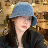 DAIIIBABYYY  -  Women's Bucket Hat Panama Fashion Sun Visor Breathable Fisherman Protection Hat Ponytail Cap Summer Hats Beach Sun Hats