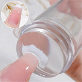 Jelly Silicone Head Nail Stamp Set with Scraper French Nail Art Template DIY Polish Gel Design Print Stamping Manicure Tools