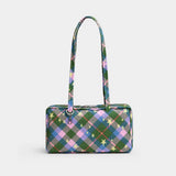 Daiiibabyyy  New Style Checkered Shoulder Bags Fashion Solid Color Simple Large Capacity Nylon Tote Canvas Travel Bag Unisex Storage Bag