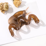 Daiiibabyyy  13cm Large Hair Clip For Thick Hair Claws Crab Girls Curly Transparent Coffee Hairpin Clamps Women Korean Ponytail Accessories