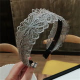 DAIIIBABYYY  -  Fashion Women Lace Hairbands Wide Hair Hoop No-slip Lady Flower Hollow Headbands with Teeth Elegant Female Hair Accessories