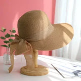 DAIIIBABYYY  -  Bohemian Style Summer Sun Hat For Women Sun Protection Beach Straw Fisherman Cap Fashion Big bowkont Lace Visor