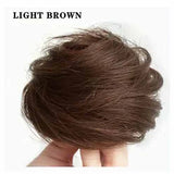 Daiiibabyyy  Straight Synthetic Messy Bun Hair Piece Natural Looking Chignon Hair Extension With Mini Rubber Band Scrunchies Donut Wig Hair