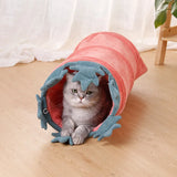 DAIIIBABYYY  -   Cats Tunnel Bed Pet Tunnel Collapsible Vegetable Shaped Kitten Games Toys Nest Soft Corduroy Puss Sleeping Supplies