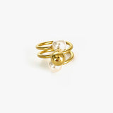 DAIIIBABYYY  -  Electroplated 18k Gold Ring For Men And Women Trendy Bright Metal Ring Fashionable Finger Decor Hoop Beach Jewelry Accessories