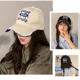 DAIIIBABYYY  -  Punk Letters Embroidery Street Baseball Cap For Men Women Solid Color Snapback Sun Caps Soft Cotton Hip Hop Dad Trucker Hats