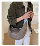 Daiiibabyyy  Trendy Pu Leather Women Hobo Bag 2026 Y2k Aesthetic Simple All Match Crossbody Bags Vintage Streetwear Casual Shoulder Handbags