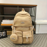 Daiiibabyyy  Backpack Simple Large Capacity Sports Travel Backpack Junior High School Leisure Backpack Tutorial Bag