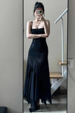 DAIIIBABYYY  -  High-End Feel Reversible Sequins Tank Dress Beach Vacation Pleated Large Wrap Skirt Princess Birthday Banquet Evening Dress